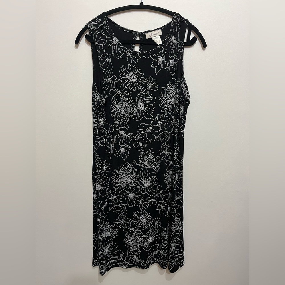 Vintage 90s floral slinky dress size 16